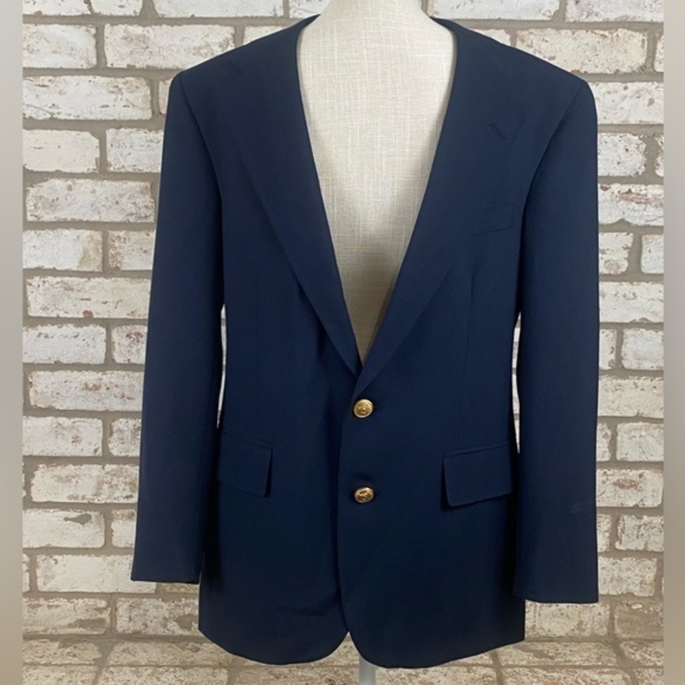 Vintage 80-90s Polo University Club Wool Blend Single Breasted Blazer